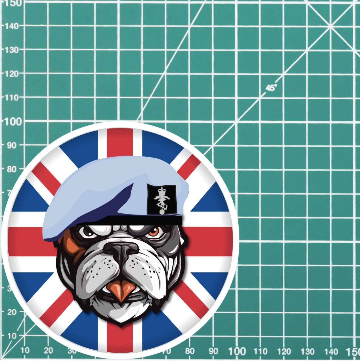 REME Aviation British Bulldog Decal - 10cm Vinyl Sticker redplume