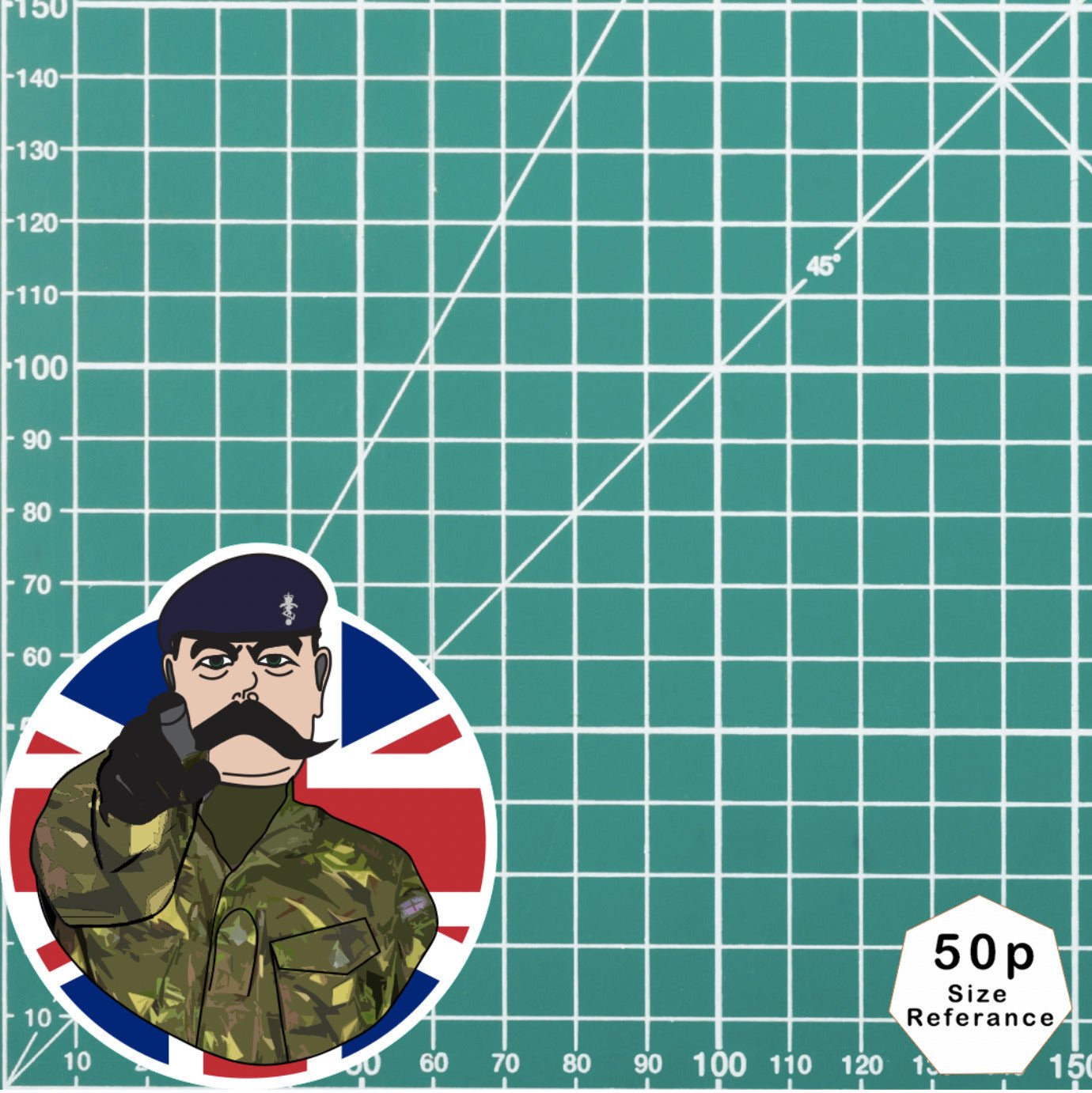 REME Vinyl Waterproof Sticker, Lord Kitchener Design redplume