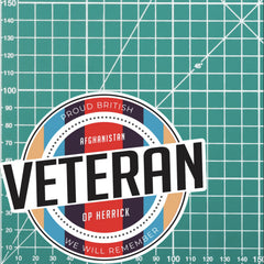 Retro Inspired Veterans Afghanistan Op Herrick Vinyl UV Laminated Decal redplume