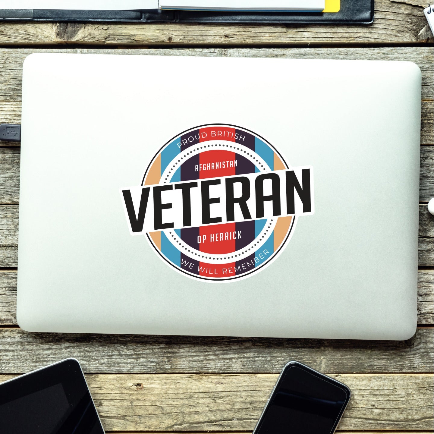 Retro Inspired Veterans Afghanistan Op Herrick Vinyl UV Laminated Decal redplume