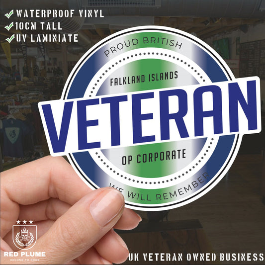 Retro Inspired Veterans Falkland Islands Conflict Vinyl UV Laminated Decal redplume