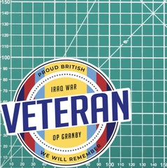 Retro Inspired Veterans Iraq War Op Granby Vinyl UV Laminated Decal redplume
