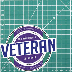 Retro Inspired Veterans Northern Ireland Op Banner Vinyl UV Laminated Decal redplume