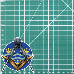 Round Cambridgeshire Masonic Sticker Square & Compass Union Vinyl Decal redplume