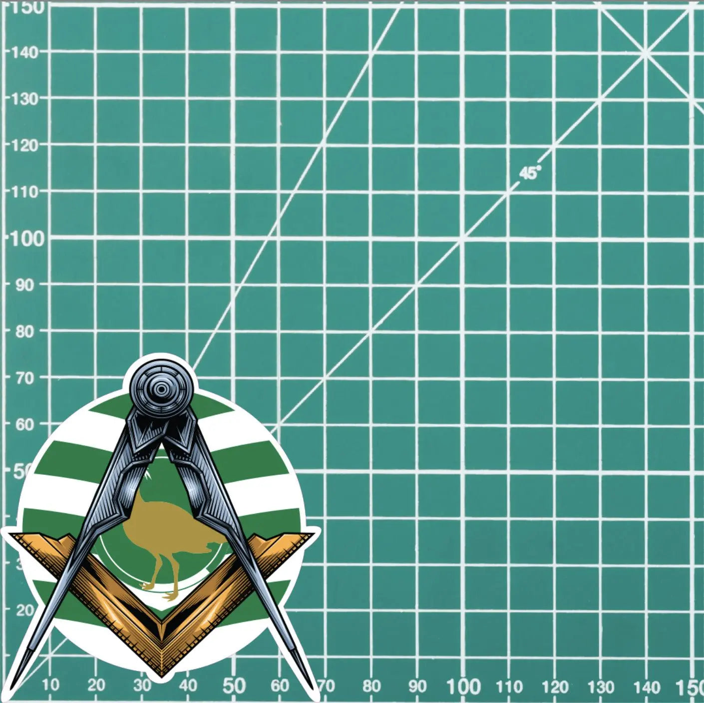 Round Wiltshire Masonic Sticker Square & Compass Union Vinyl Decal redplume