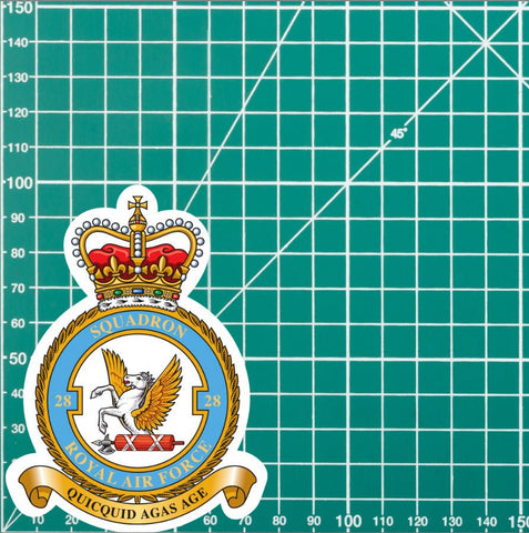 Royal Air Force 28 Squadron Vinyl Stickers redplume
