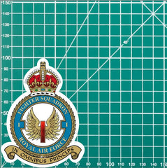 Royal Air Force No 1 Squadron Vinyl Stickers - Both Crowns redplume