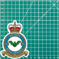 Royal Air Force No 9 Squadron Vinyl Stickers - Both Crowns redplume