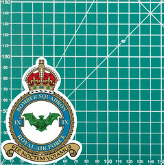 Royal Air Force No 9 Squadron Vinyl Stickers - Both Crowns redplume