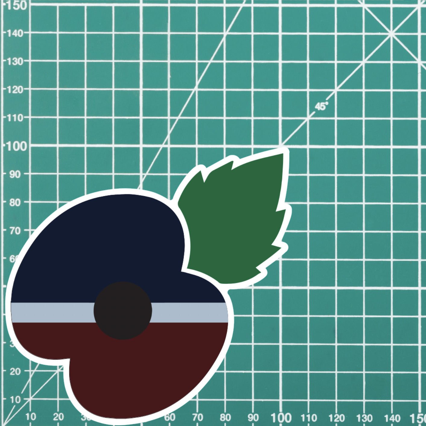 Royal Air Force Poppy Car Decal - UV Laminated Waterproof Vinyl - 10cm redplume