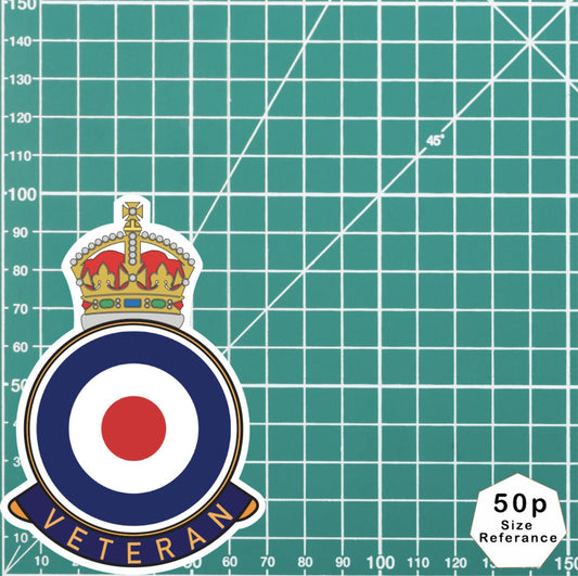 Royal Air Force Veteran UV Laminated Decal redplume