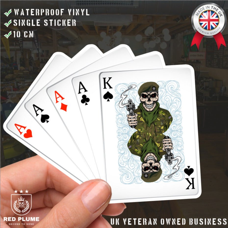 Royal Anglian King & Aces Waterproof Vinyl Sticker/Decal 10cm redplume