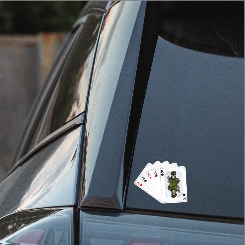 Royal Anglian King & Aces Waterproof Vinyl Sticker/Decal 10cm redplume