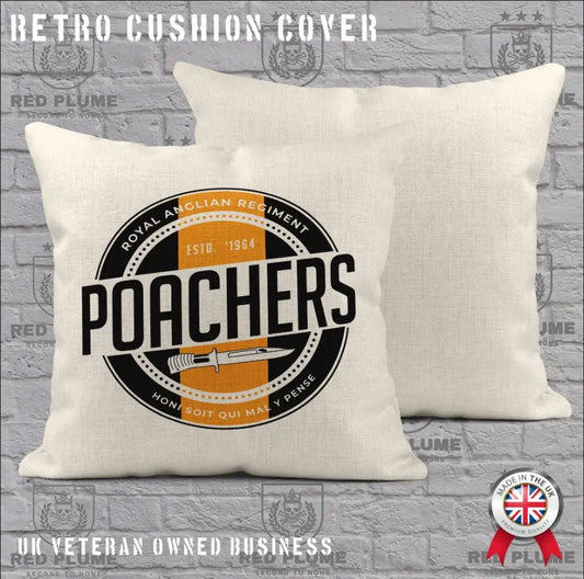 Royal Anglian 'Poachers' Retro Cushion Cover - Ideal Stocking Filler redplume