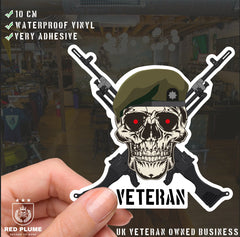 Royal Anglian Regiment Crossed GPMG High-Quality Vinyl Sticker - 100mm redplume