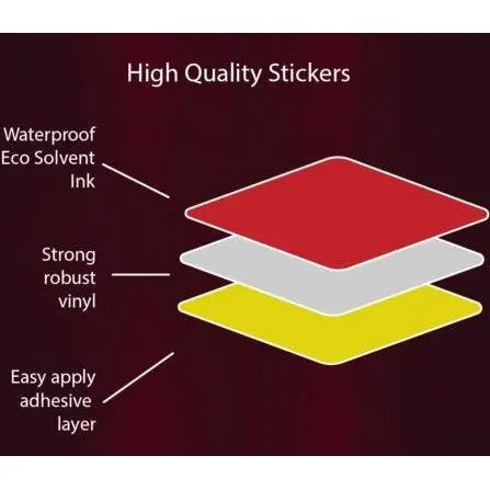 Royal Anglian Regiment High-Quality Vinyl Sticker - 100mm redplume
