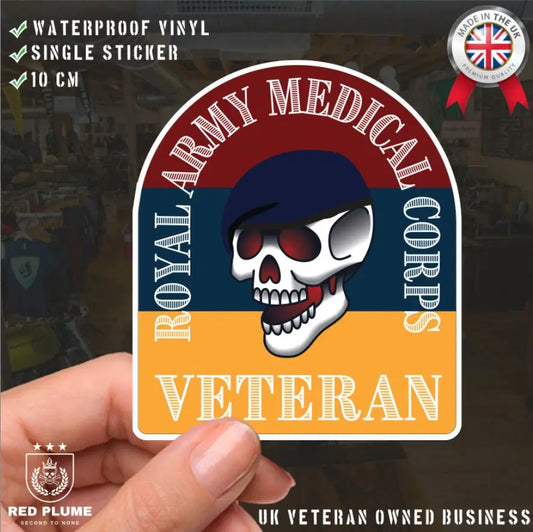Royal Army Medical Corps RAMC Stickers Old School Tattoo Style Veteran redplume