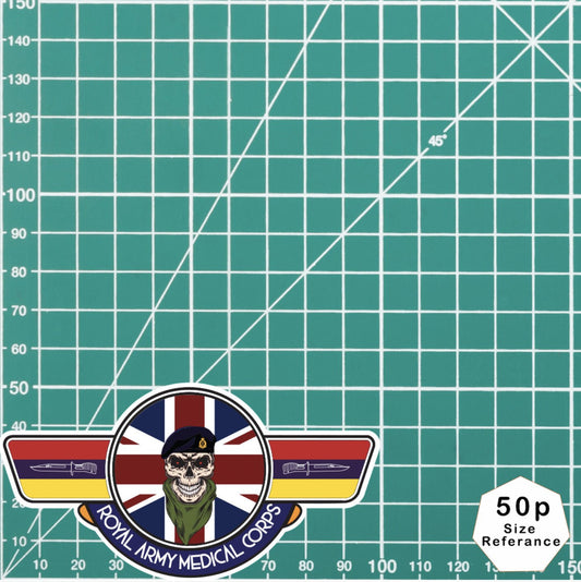 Royal Army Medical Corps RAMC UV Laminated Vinyl Sticker - Wings redplume