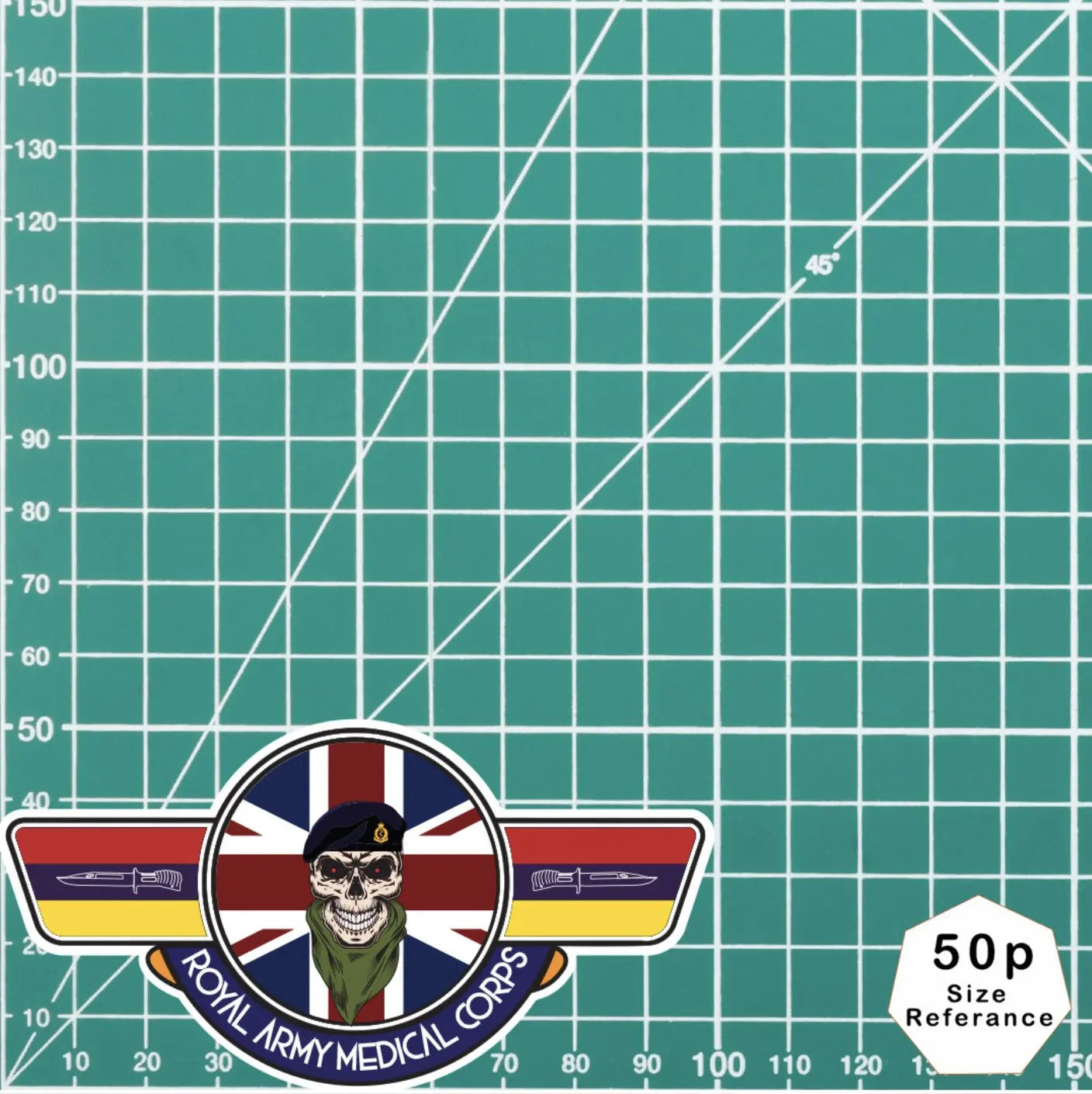 Royal Army Medical Corps RAMC UV Laminated Vinyl Sticker - Wings redplume