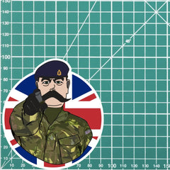 Royal Army Medical Corps RAMC Vinyl Waterproof Sticker, Lord Kitchener Design redplume