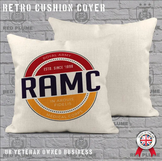 Royal Army Medical Corps Retro Cushion Cover - Ideal Stocking Filler redplume