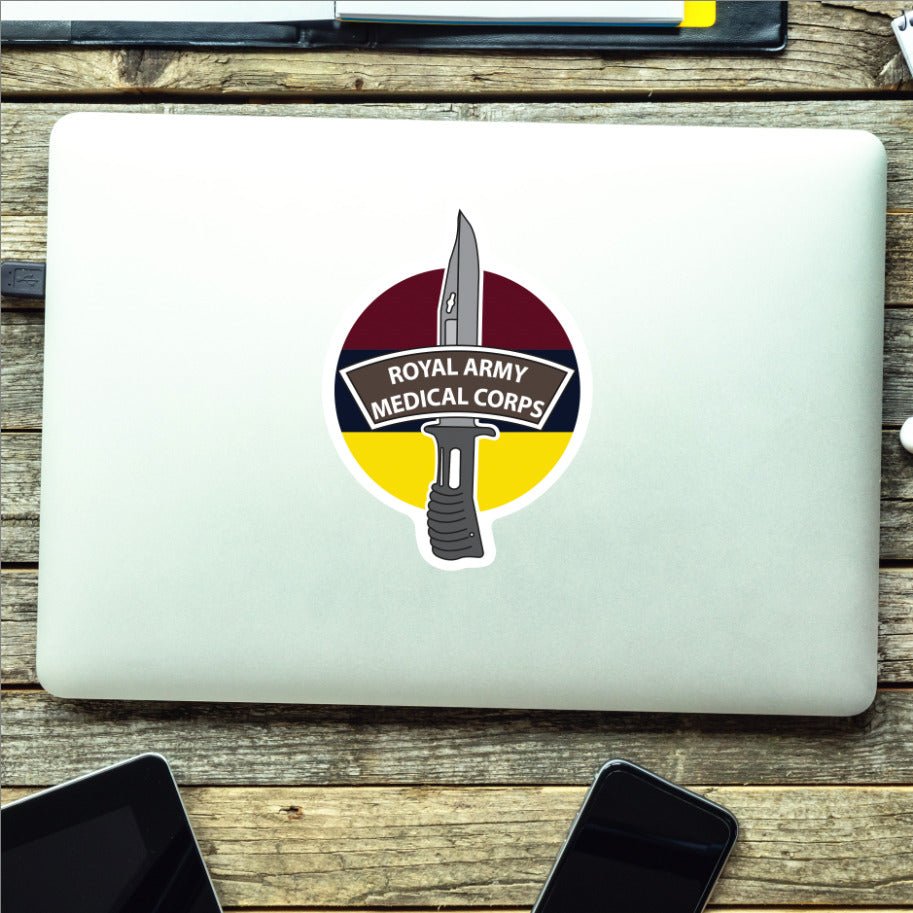 Royal Army Medical Corps Vinyl Decal, TRF Colours & Bayonet Design - 10cm redplume