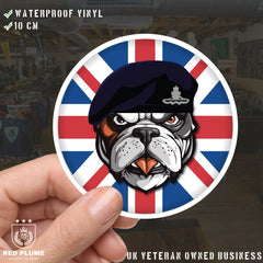 Royal Artillery British Veteran Bulldog Decal - 10cm Vinyl Sticker redplume