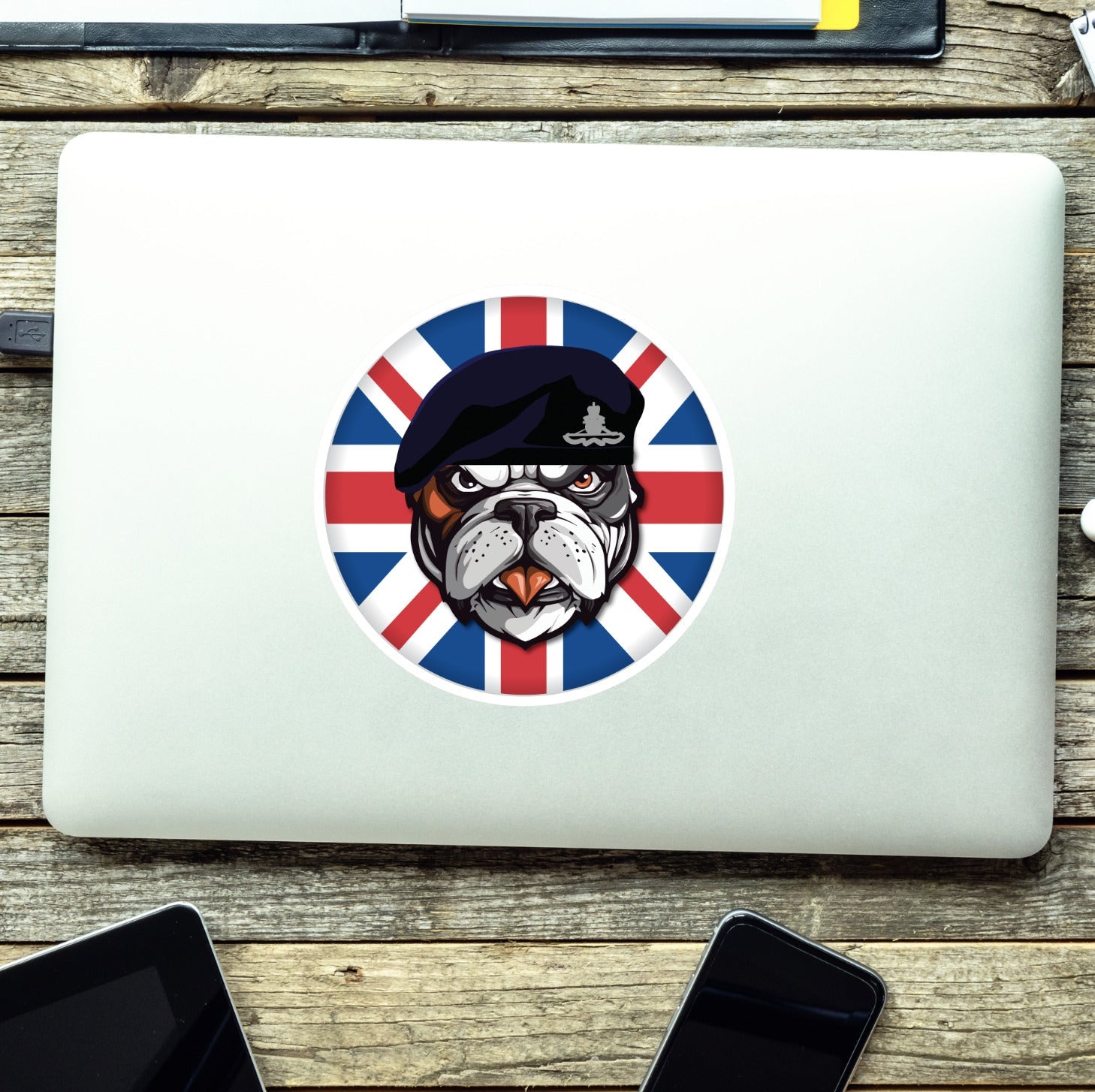 Royal Artillery British Veteran Bulldog Decal - 10cm Vinyl Sticker redplume