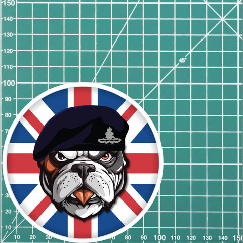 Royal Artillery British Veteran Bulldog Decal - 10cm Vinyl Sticker redplume
