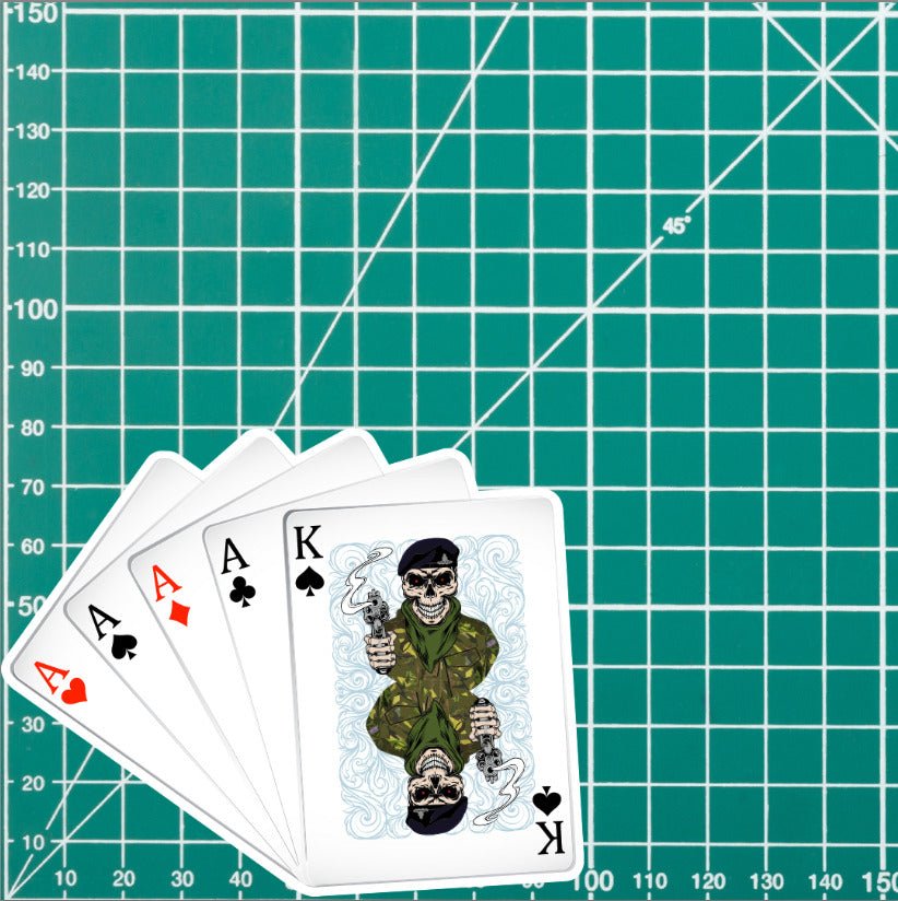 Royal Artillery King & Aces Waterproof Vinyl Sticker/Decal 10cm redplume