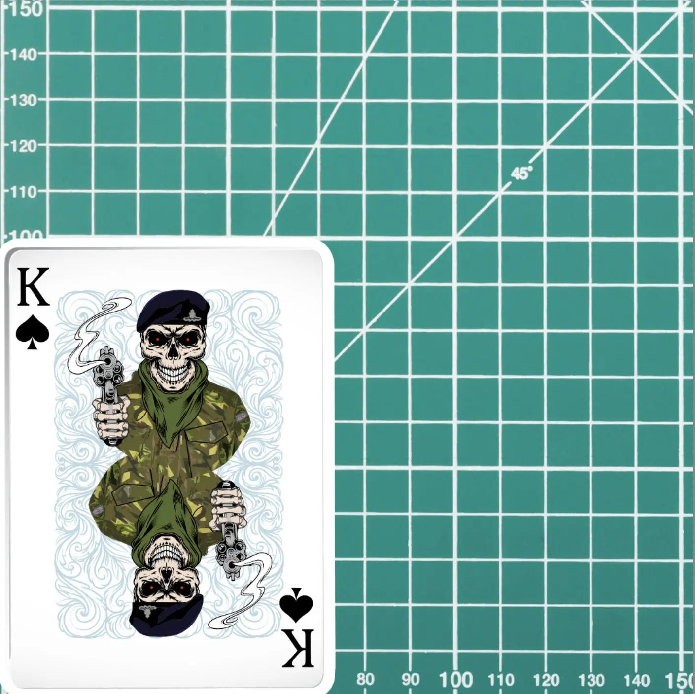 Royal Artillery King of Spades Waterproof Vinyl Sticker/Decal 10cm redplume