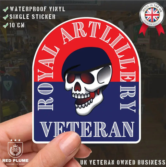 Royal Artillery Stickers Old School Tattoo Style Veteran redplume