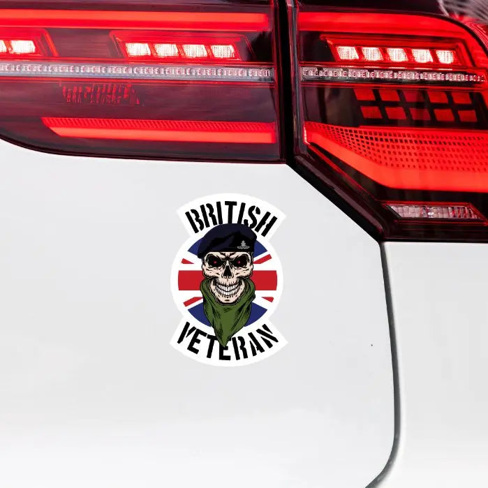 Royal Artillery Veteran Waterproof Vinyl Decal/Sticker Skull and Union Jack redplume