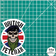 Royal Artillery Veteran Waterproof Vinyl Decal/Sticker Skull and Union Jack redplume