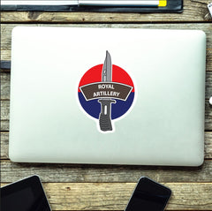 Royal Artillery Vinyl Decal, TRF Colours & Bayonet Design - 10cm redplume