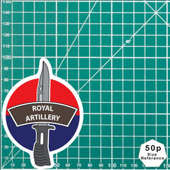 Royal Artillery Vinyl Decal, TRF Colours & Bayonet Design - 10cm redplume