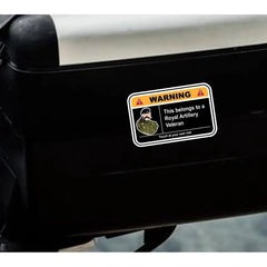 Royal Artillery Warning Funny Vinyl Sticker 100mm wide redplume