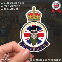 Royal Corps of Transport RCT Veteran UV Laminated Decal redplume