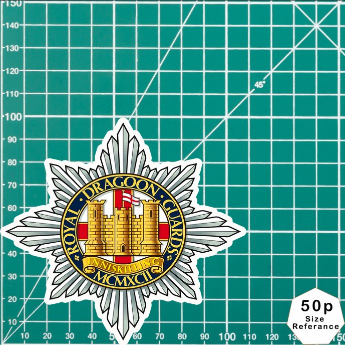 Royal Dragoon Guards Waterproof Vinyl Stickers - Official MoD Reseller redplume