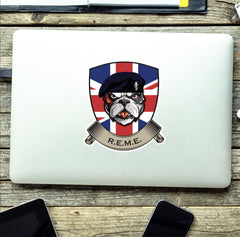 Royal Electrical Mechanical Engineer British Bulldog Vinyl Sticker - 10cm redplume