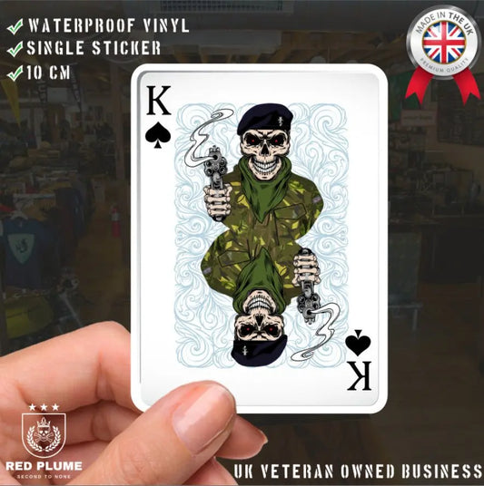 Royal Electrical Mechanical Engineers King of Spades Waterproof Sticker 10cm redplume