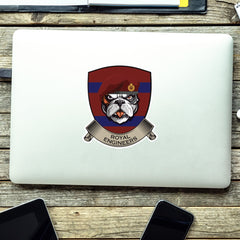 Royal Engineer Airborne TRF British Bulldog Vinyl Sticker - 10cm redplume