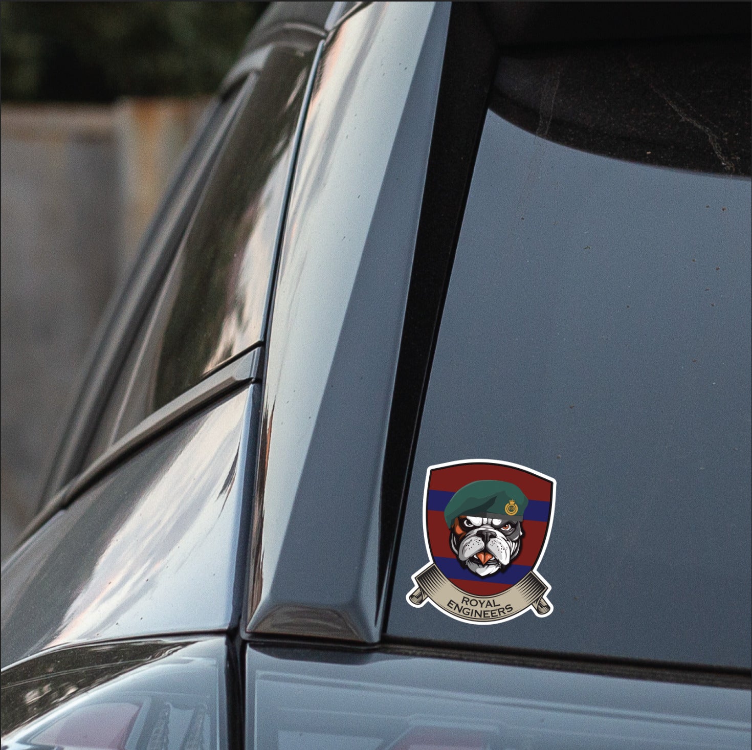 Royal Engineer Commando TRF British Bulldog Vinyl Sticker - 10cm redplume