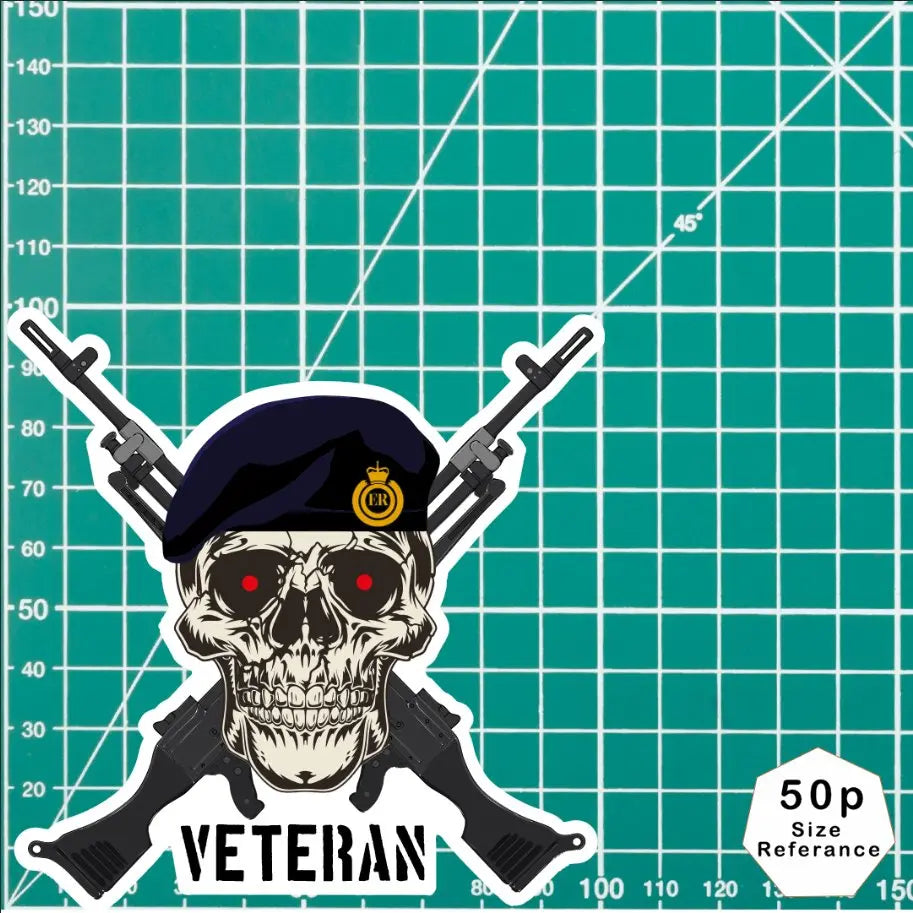 Royal Engineer Crossed GPMG High-Quality Vinyl Sticker - 100mm redplume