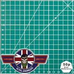 Royal Engineer UV Laminated Vinyl Sticker - Wings redplume