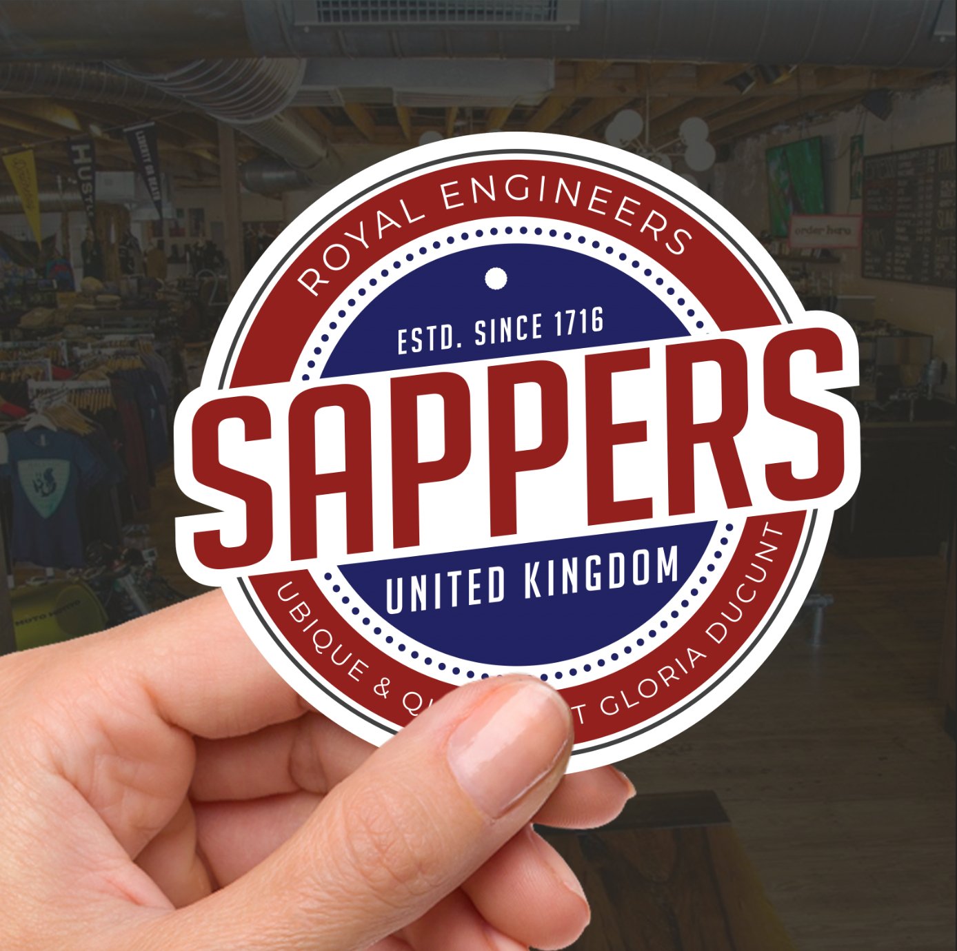 Royal Engineers ER Style - 6 Best-Selling Waterproof Stickers bundle redplume