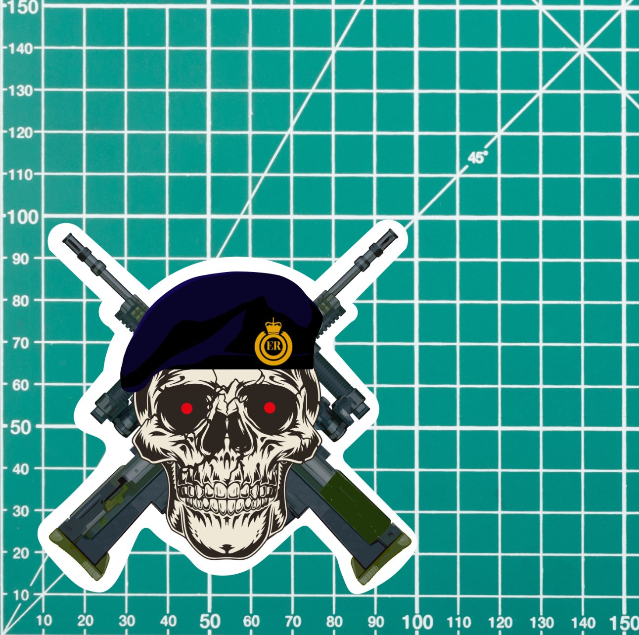 Royal Engineers High-Quality Vinyl Sticker - 100mm redplume