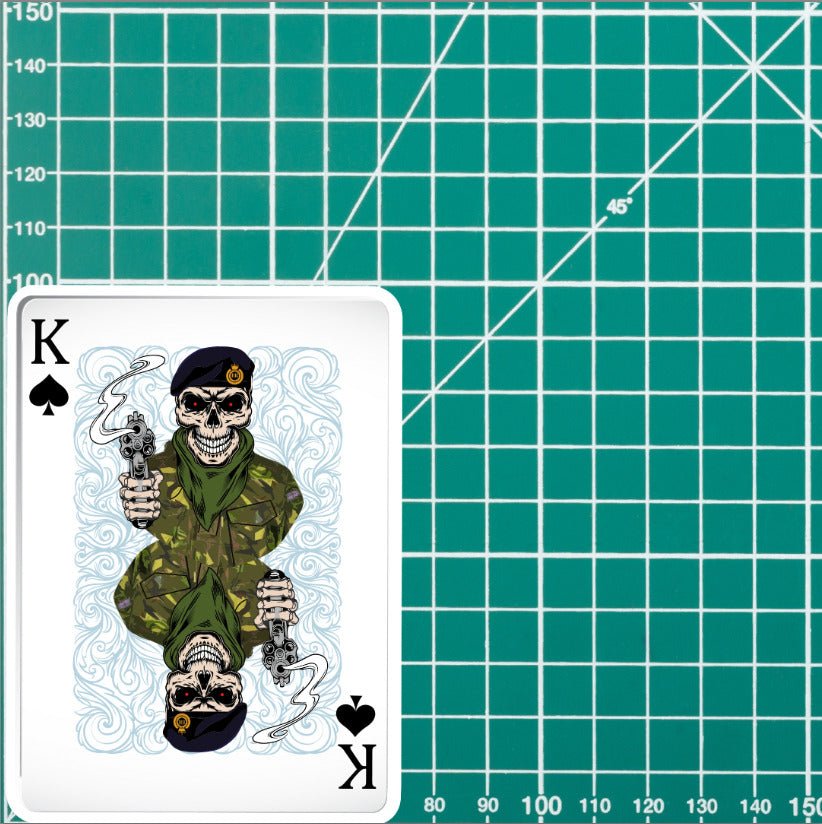 Royal Engineers King of Spades Waterproof Vinyl Sticker/Decal 10cm redplume