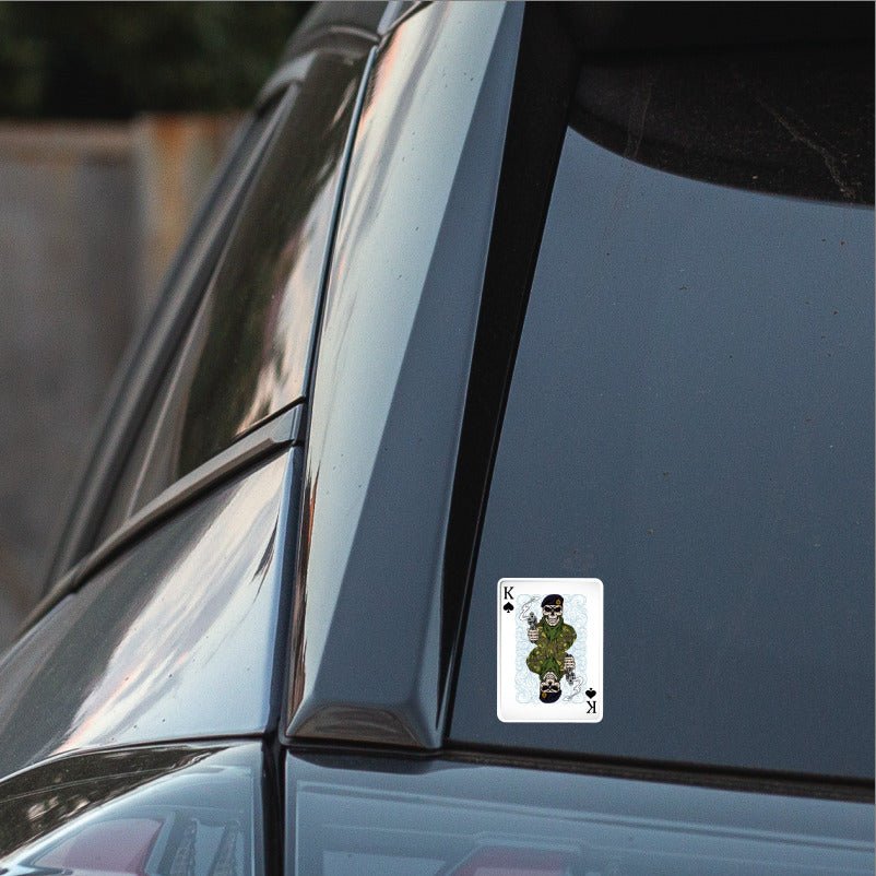 Royal Engineers King of Spades Waterproof Vinyl Sticker/Decal 10cm redplume