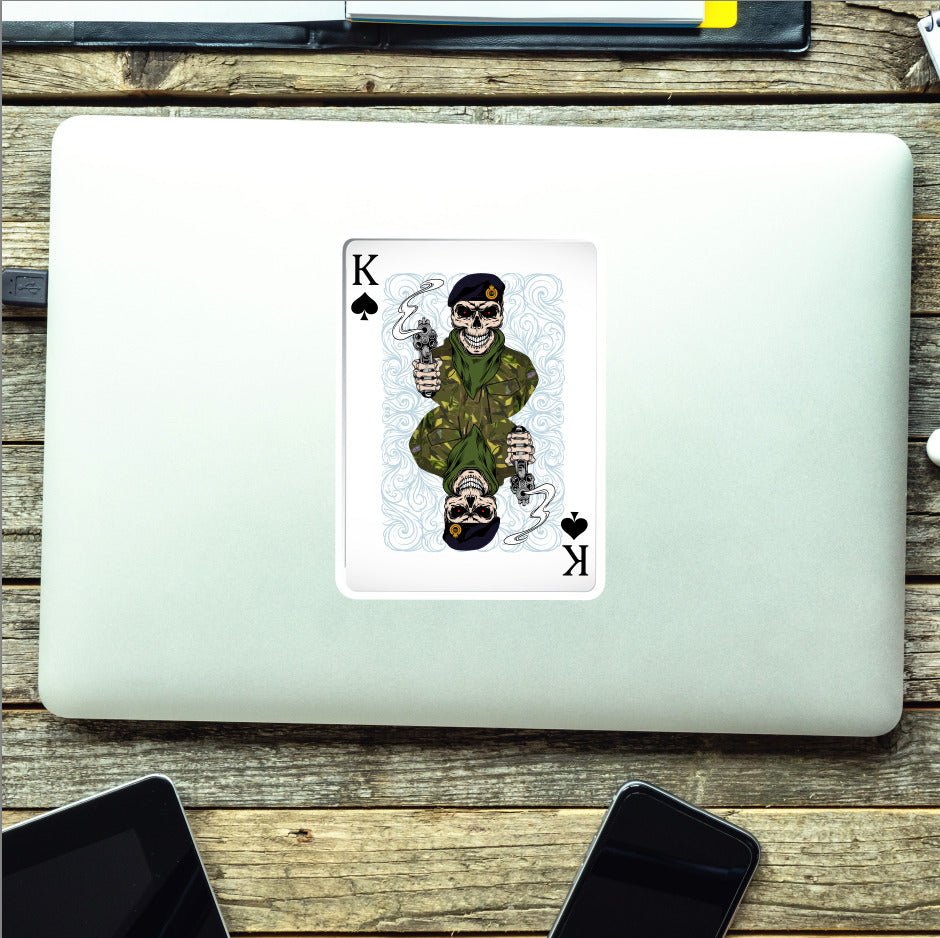 Royal Engineers King of Spades Waterproof Vinyl Sticker/Decal 10cm redplume